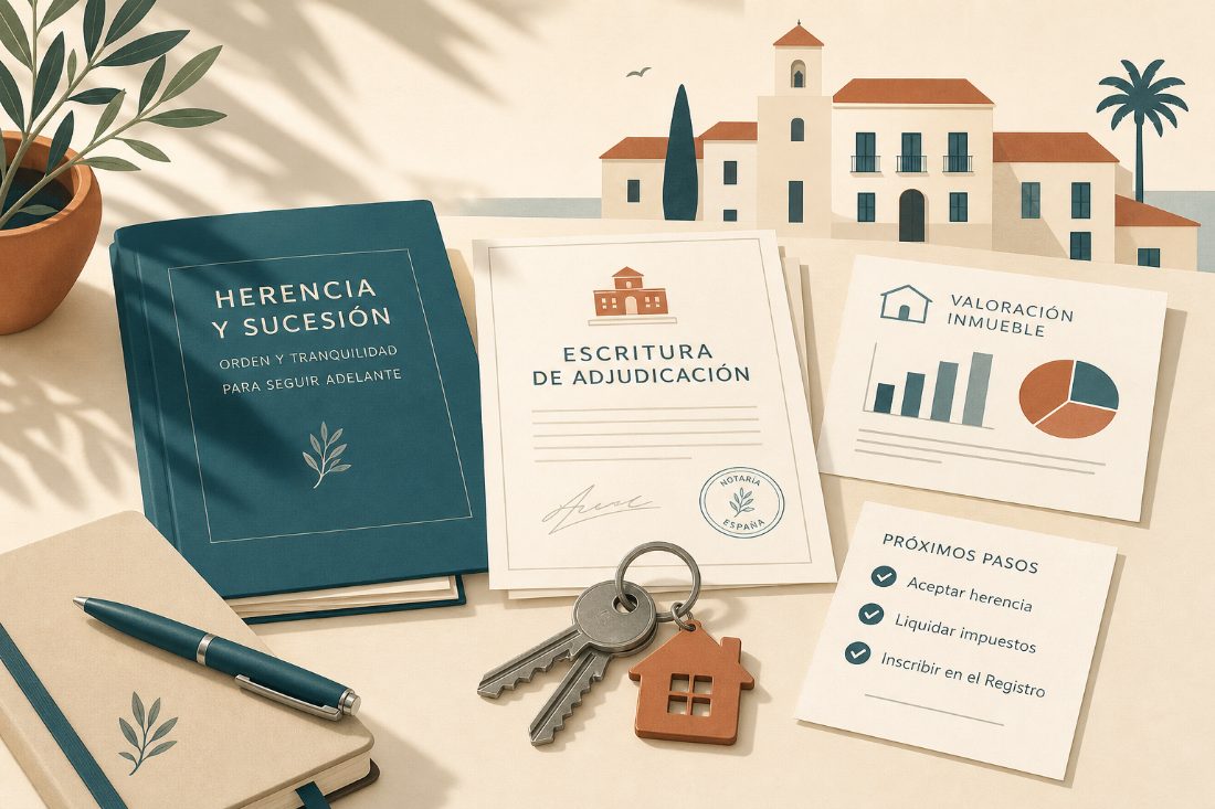 Herederos ordenando un patrimonio inmobiliario